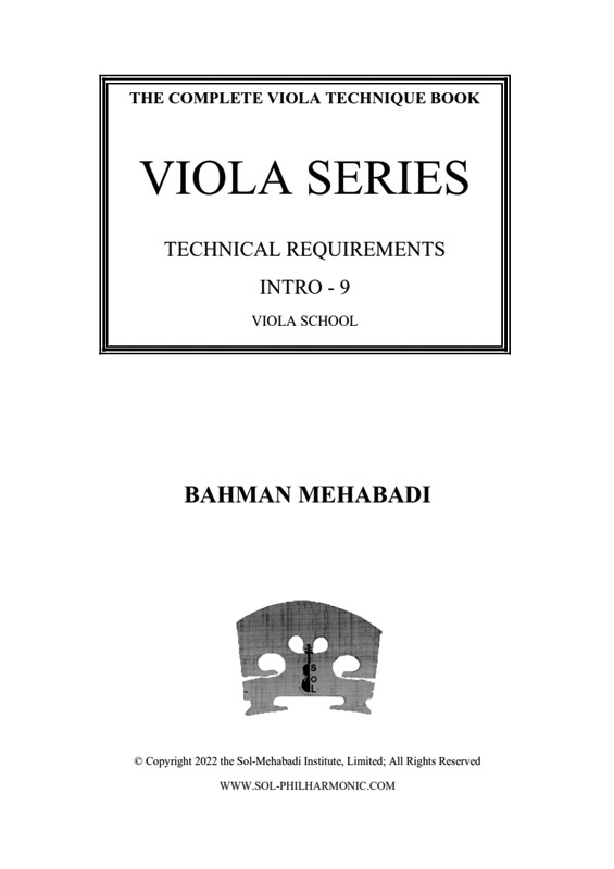 Viola Scale Book by Bahman Mehabadi