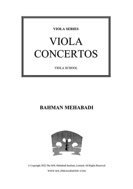 Viola Concerto Book (I) by Bahman Mehabadi