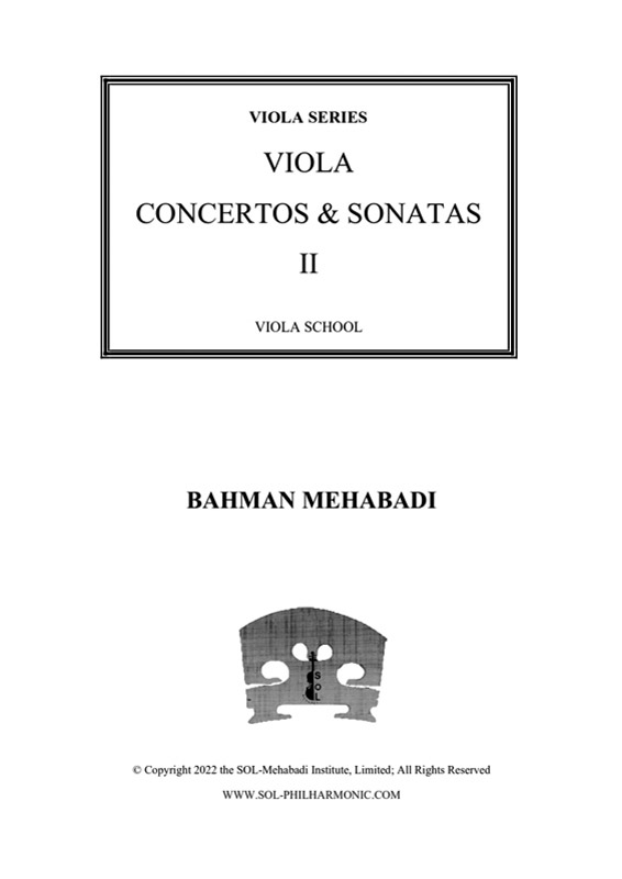 Viola Concerto & Sonatas Book (II) by Bahman Mehabadi